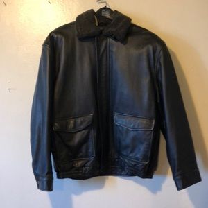 Authentic bomber Leather Jacket